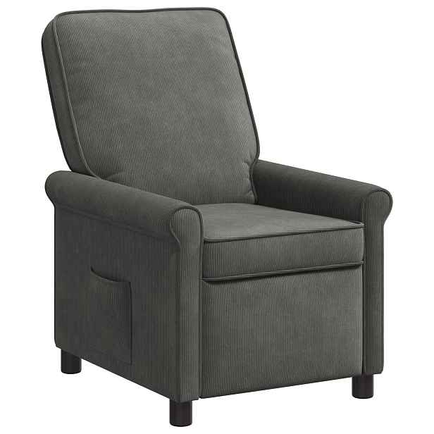 vidaXL Polohovací křeslo Tmavě šedá 69 x 95 x 101 cm Textil