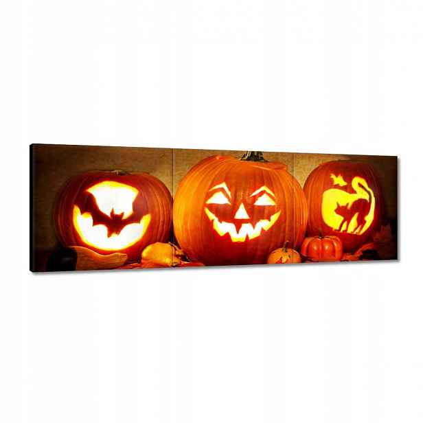 Obrazy 120x40 Halloween Dýně