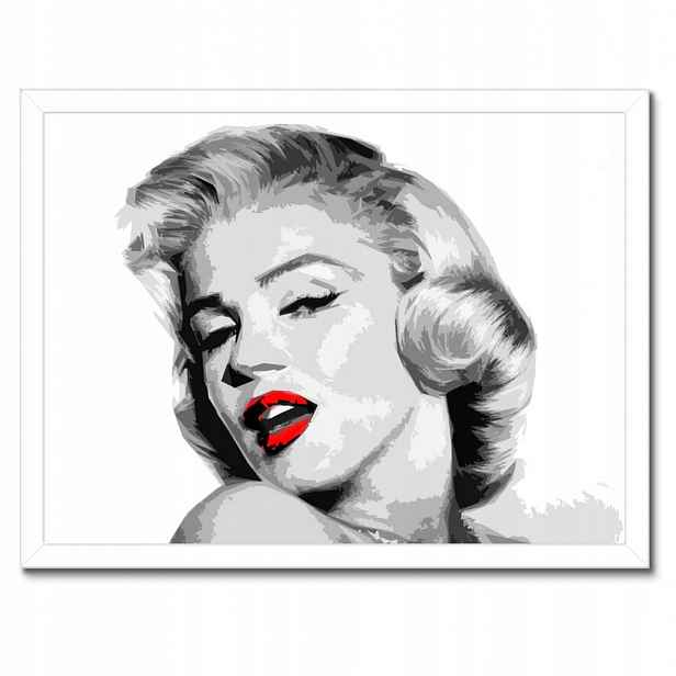 Plakáty v rámu 40x30 Marilyn červené rty