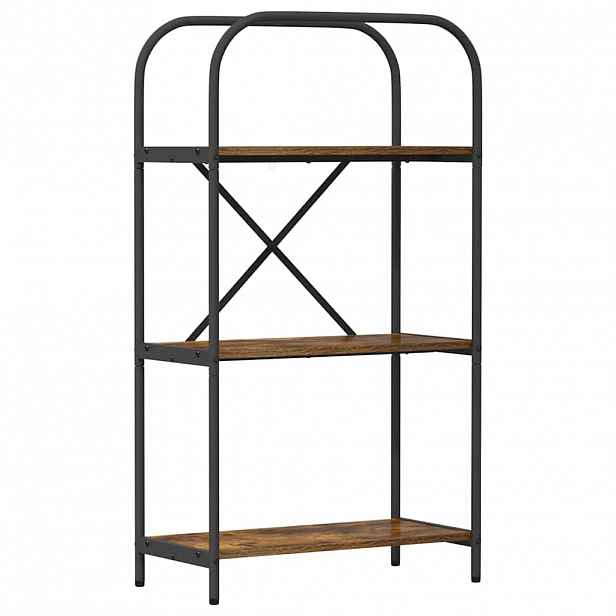 vidaXL Knihovna 3 úrovní 60 x 30 x 109 cm Kompozitní dřevo Kouřový dub