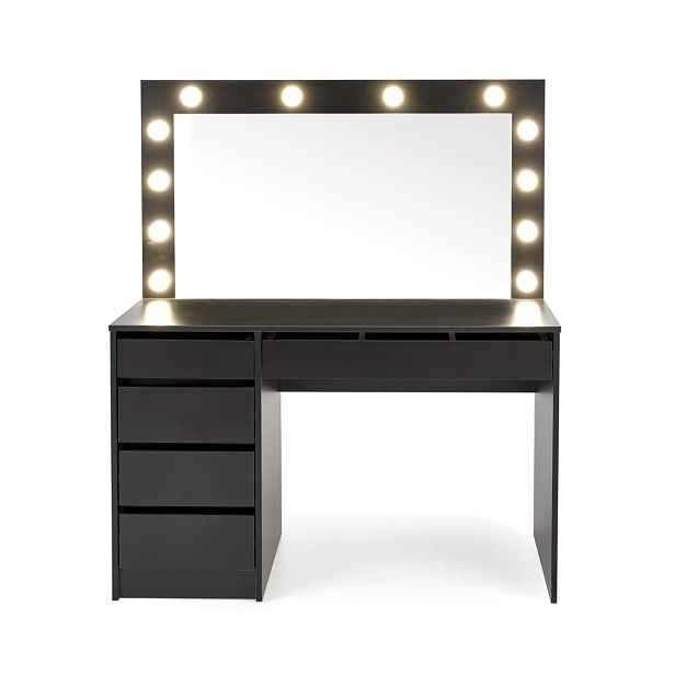 HALMAR Toaletní stolek HOLLYWOOD s LED osvětlením 120 cm černý