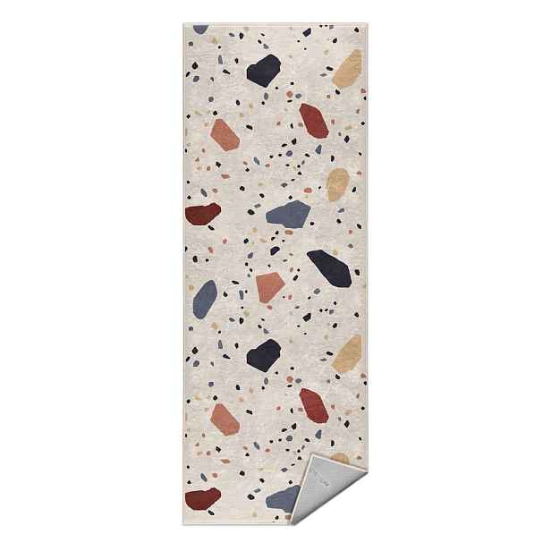 Krémový pratelný běhoun 60x230 cm Cracked Terrazzo – Mila Home