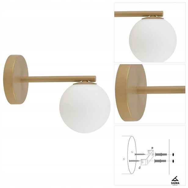 Nástěnné svítidlo bílé Gama je moderní a nad zrcadlem v předsíni Sigma Lighting