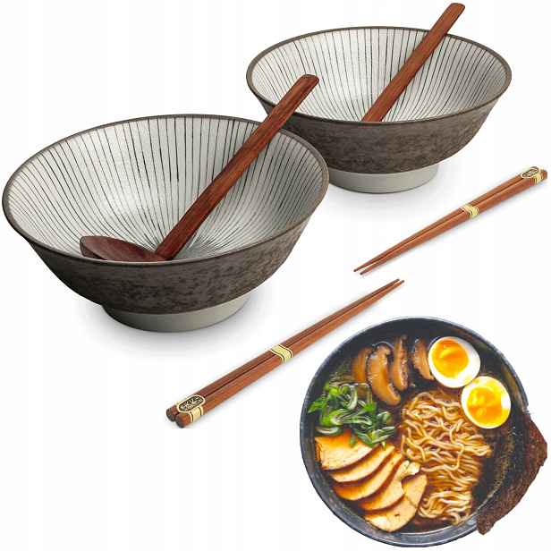 Sada misek a tyčinek na polévku a těstoviny Ramen Motiv Shima