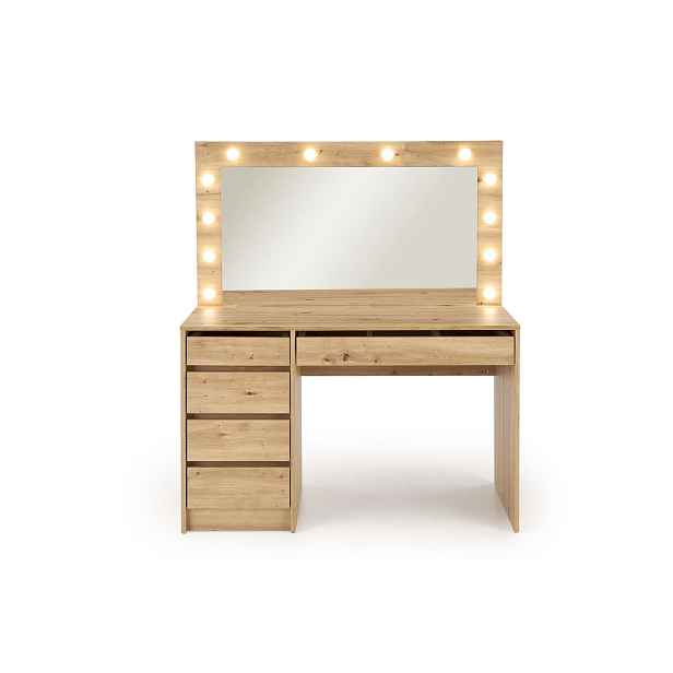 HALMAR Toaletní stolek HOLLYWOOD s LED osvětlením 120 cm dub artisan