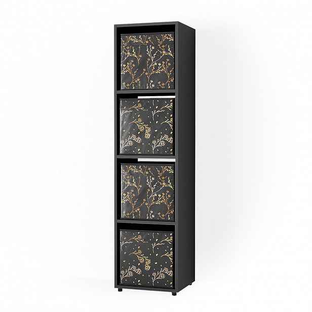 Vicco DĚLICÍ STĚNA Ludus Černá 142.5 x 36.2 cm se 2 skládacími boxy opt.2