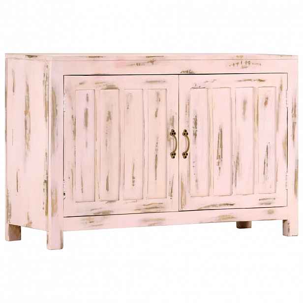 vidaXL Příborník světle růžový 110x35x70 cm masivní mangovníkové dřevo