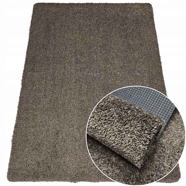 Vstupní Rohožka Pod Dveře 80x120 Elegantní Koberec Taupe Velká Podložka