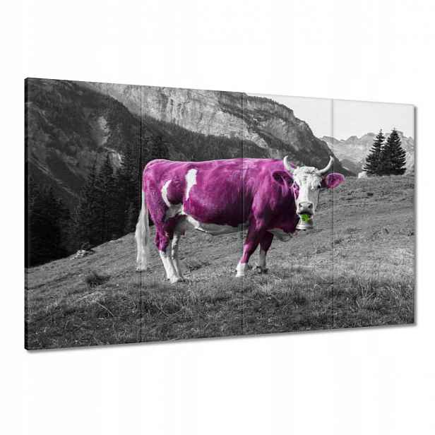 Obrazy 120x80 Fialová kráva Emilka