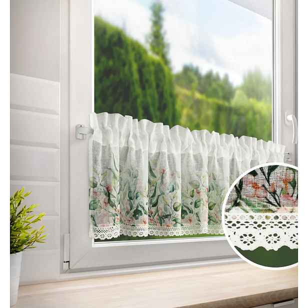 Dekorační krátká vitrážová záclona do kuchyně BLANKA 150x30 cm MyBestHome
