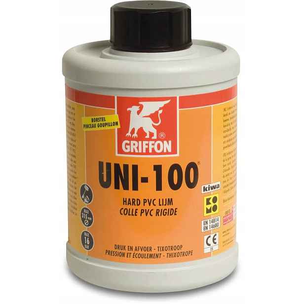 Griffon Lepidlo na Pvc transparentní 0,5 l Kiwa typ Uni-100 label Ru/pl/cz/hu