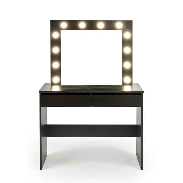 HALMAR Toaletní stolek HOLLYWOOD s LED osvětlením 94 cm černý