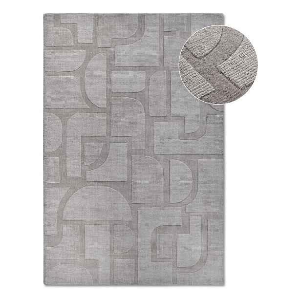 Šedý ručně tkaný vlněný koberec 190x280 cm Alexis – Villeroy&Boch