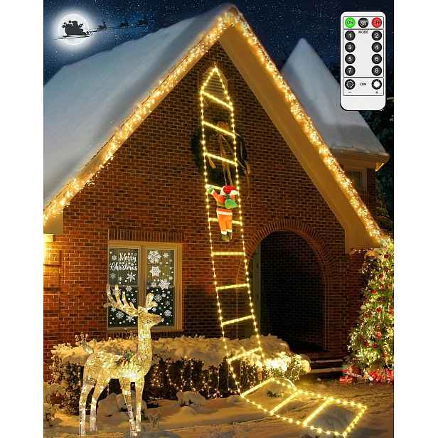 Vánoční dekorace, Žebřík, Mikuláš se světlem