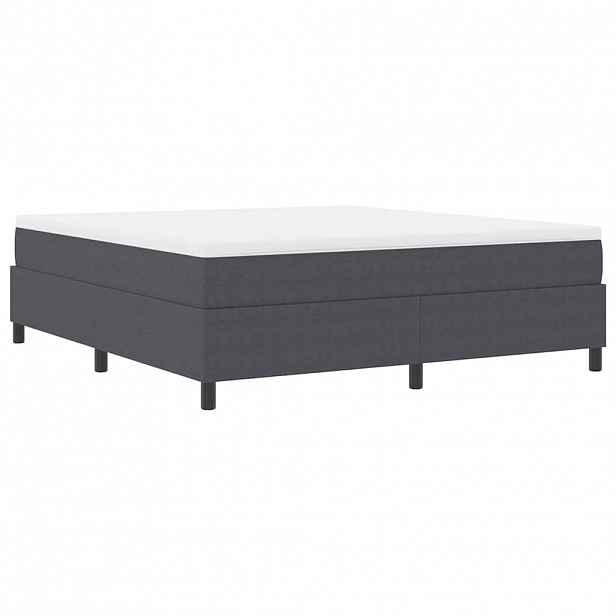 vidaXL Postel s boxspringem Tmavě šedá a bílá 180 x 200 cm