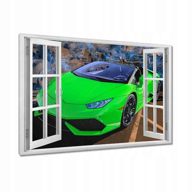 Obrazy 90x60 Zelený sportovní vůz