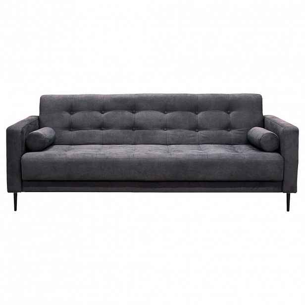 P & B ROZKLÁDACÍ POHOVKA, textil, tmavě šedá