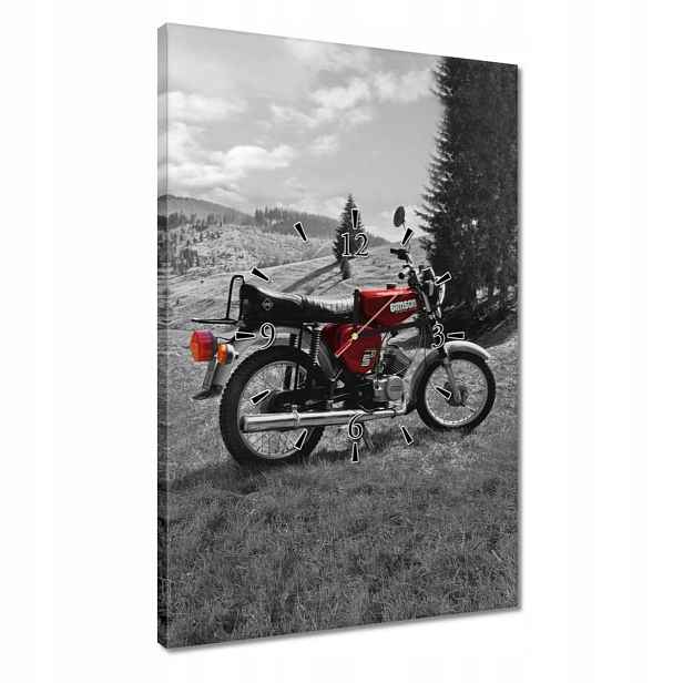 Hodiny 40x60 Červený Simson S51 E
