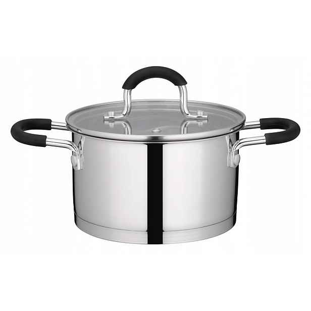 Hrnec kulatý se skleněným víkem Torres 24 cm 5,8 l nerezová ocel