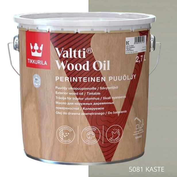 Tikkurila Valtti Wood Oil Olej Na Dřevo 2,7 L Barva 5081 Kaste