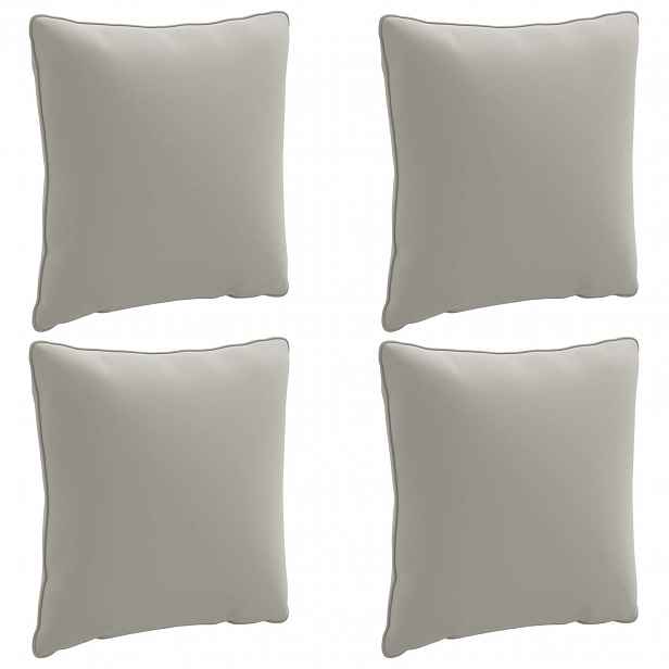 vidaXL 4-dílné zádové polstrování PUTTEN 4 pcs 100% polyester Šedá
