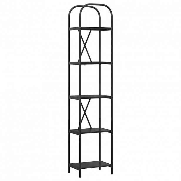 vidaXL Knihovna 5 úrovní 40 x 30 x 183 cm Kompozitní dřevo Černý dub