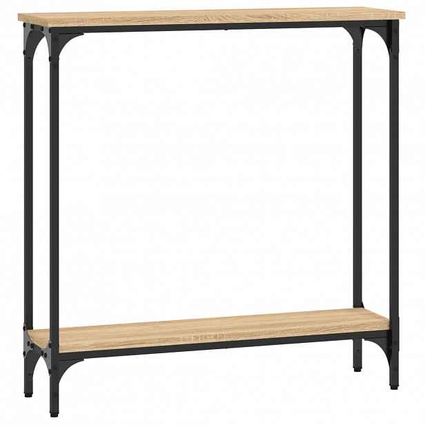 vidaXL Konzolový stolek dub sonoma 75x22,5x75 cm, imitace dřeva