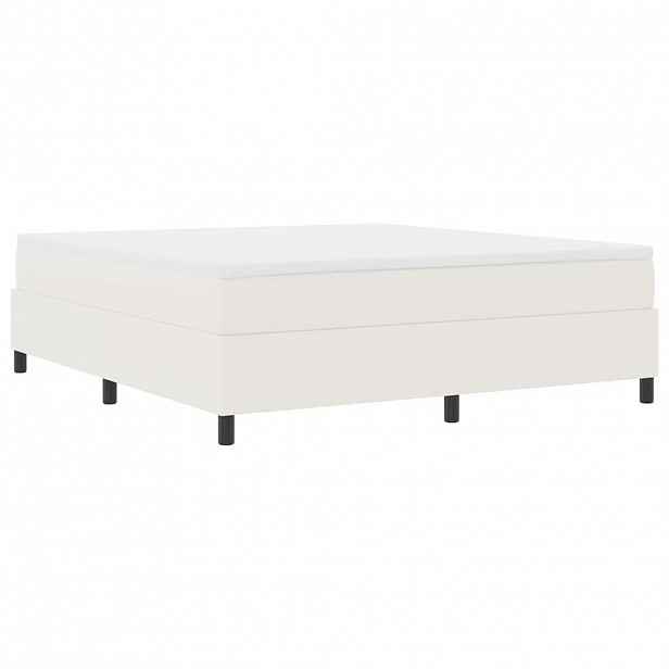 vidaXL Postel s boxspringem Krémová a bílá 180 x 200 cm