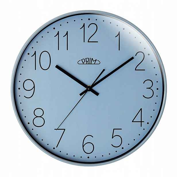 Modré Čitelné Kulatý Elegantní Nástěnné Hodiny Prim E01P.4272.30 35 cm