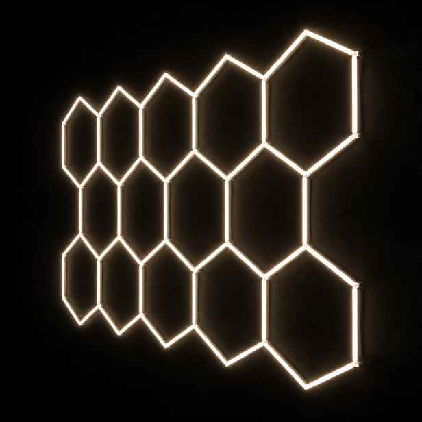 Sada 14 Led žárovek Hexagon 399W 4000K 230V Ac, moderní osvětlení