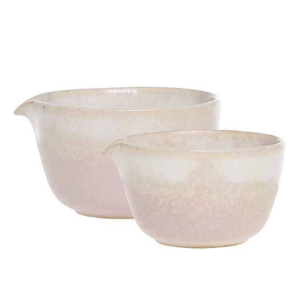 2ks béžovo-růžová miska Valence Dusty Rose - Ø 11*6/ Ø 10*5,5cm / 274ml / 155ml Chic Antique