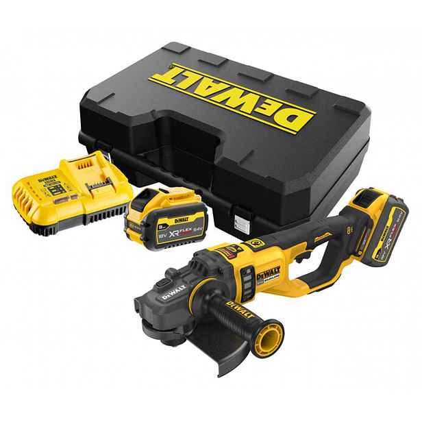 DeWALT - 54V AKU úhlová bruska 230 mm, 2x aku 9,0 Ah FLEXVOLT, nabíječka DCG460X2