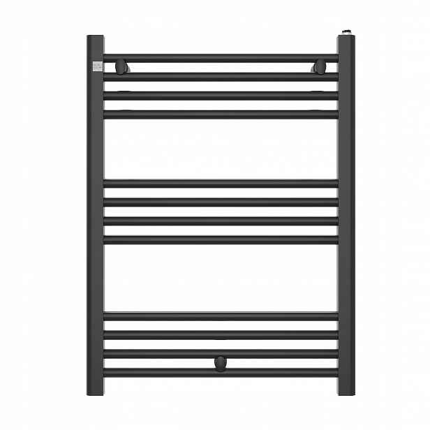 Koupelnový Radiátor 80/60 cm Černý Žebříkový Moderní Puerto