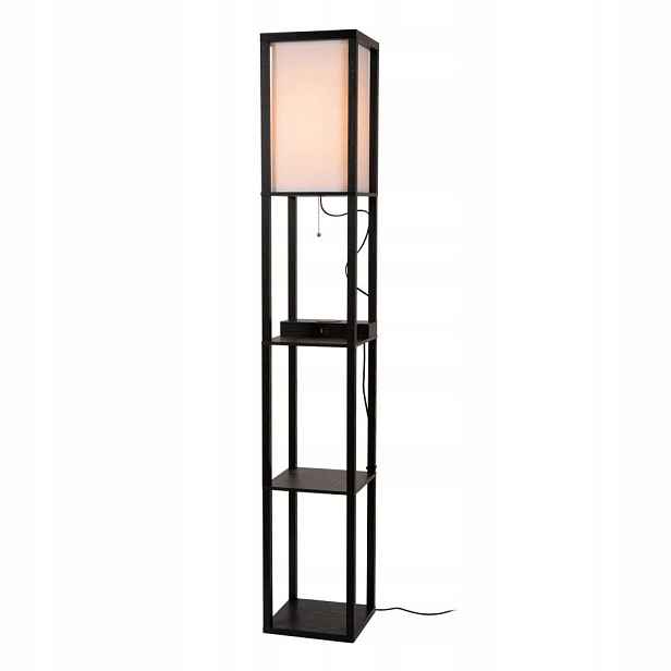 Stojací lampa s policemi a nabíječkou Menno 44799/81/30 Lucide