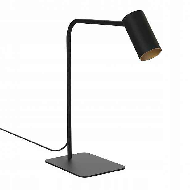 Stolní lampa kovová pohyblivé svítidlo Mono černo zlatá GU10