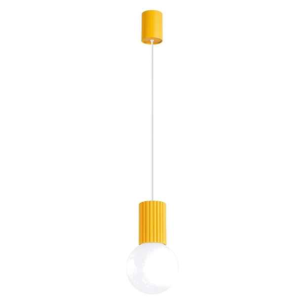 Závěsná lampa Halo 1 žlutá Stropní svítidlo Závěsná koule Sollux