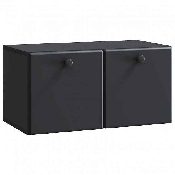 vidaXL Nástěnná TV skříň 59,5 x 31 x 30 cm Černá Kompozitní dřevo