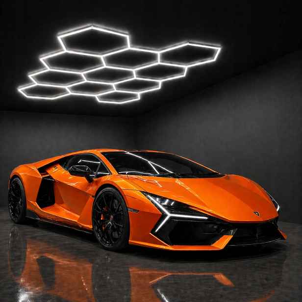 HEX11 Led lampa 315x229 Cm garážové studio moderní Led design premium