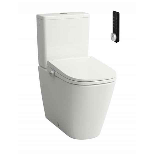 Laufen Cleanet Meda - Stojící elektronický bidet s keramikou, vario odpad, Rimless, SoftClose, bílá H606110000S002