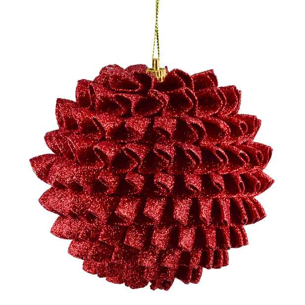 Mondex Vánoční baňka SANTA LILA Fairy 10 cm červená
