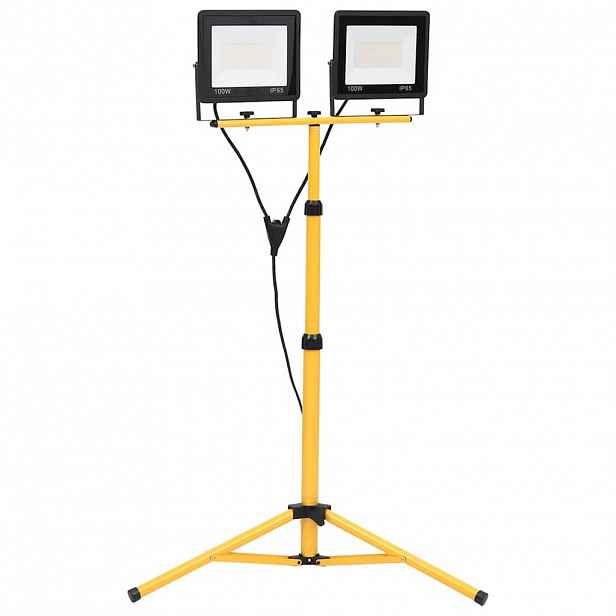 vidaXL LED reflektor se stojanem 2 x 100 W studené bílé světlo