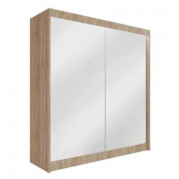 ALTDECOR ŠATNÍ SKŘÍŇ AMOHA s LED – 200 cm – Sonoma dub