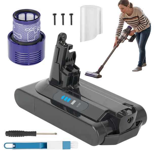 Náhradní akumulátor Dyson V10 3900 mAh s filtrem a Led indikátorem