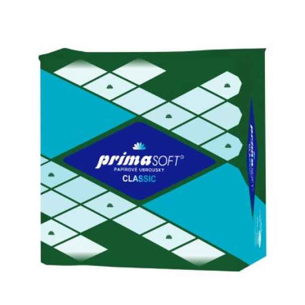 Ubrousky 33x33 PrimaSoft 18x100ks 1-vr., zelené 060346
