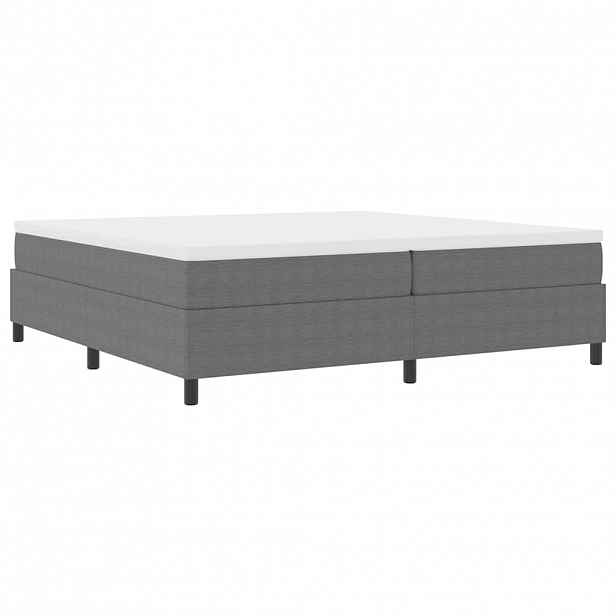 vidaXL Postel s boxspringem Světle šedá a bílá 200 x 200 cm
