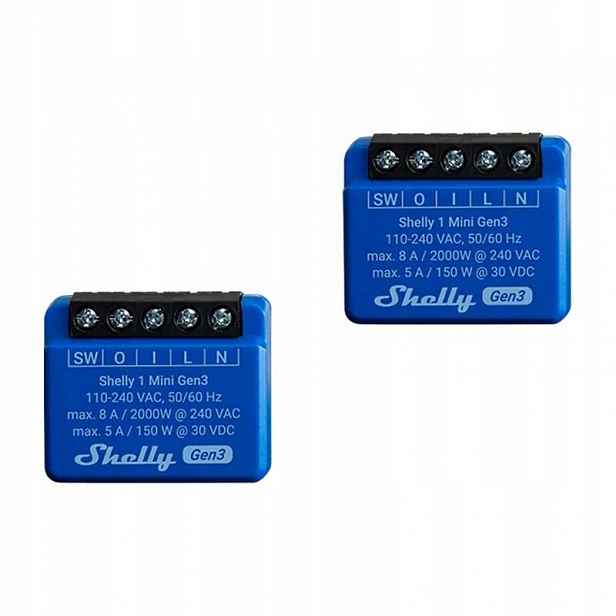 Shelly Sada 2 Ovladačů Wifi Mini GEN3 Pro Inteligentní Domácnost