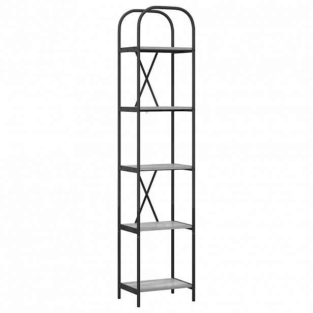 vidaXL Knihovna 5 úrovní 40 x 30 x 183 cm Kompozitní dřevo Šedá Sonoma