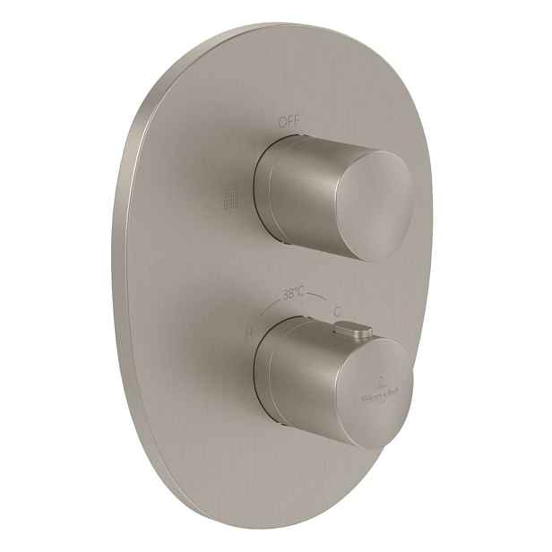 Villeroy & Boch Antao - Termostatická sprchová baterie pod omítku, s tělesem, matný kartáčovaný nikl TVS11100100064