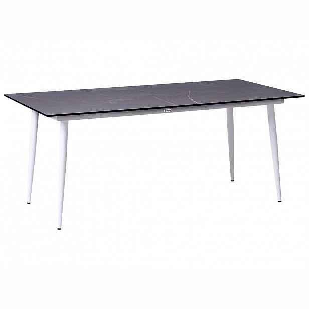 Beliani ZAHRADNÍ STŮL 180/90 cm Mramor Look Šedý Mramor Tolentino