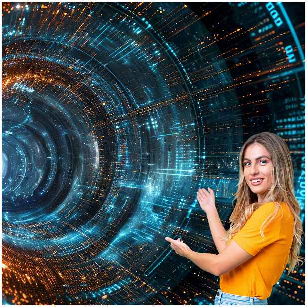 Fototapeta 3D Tunel Chodba Abstraktní časoprostorová 490x260 TUN11W